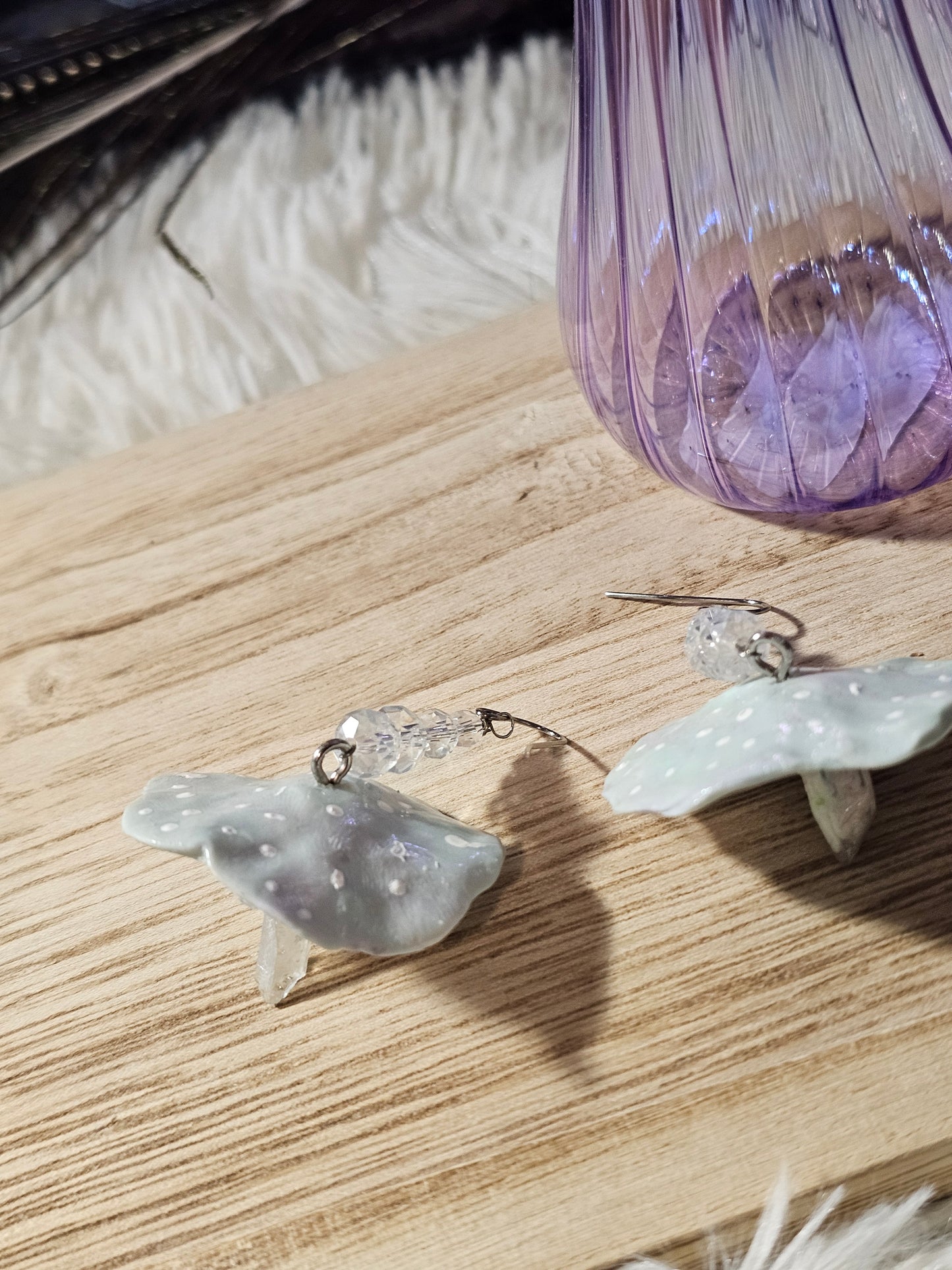 Mushroom Crystal Earrings
