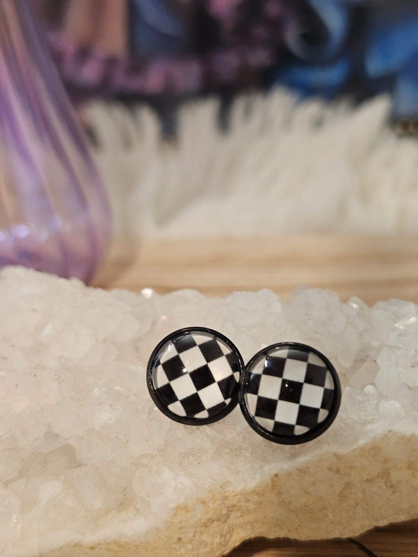 Checker Me Stud Earrings