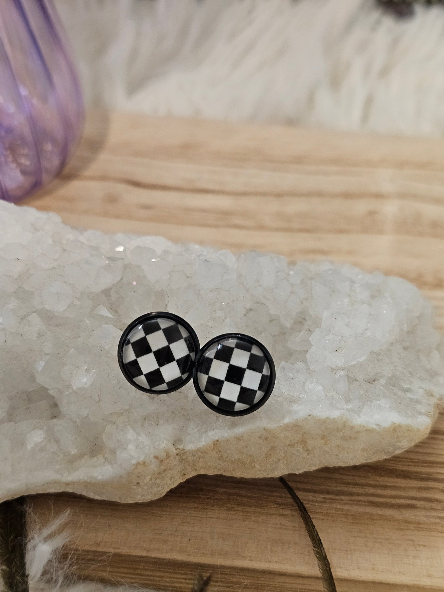 Checker Me Stud Earrings