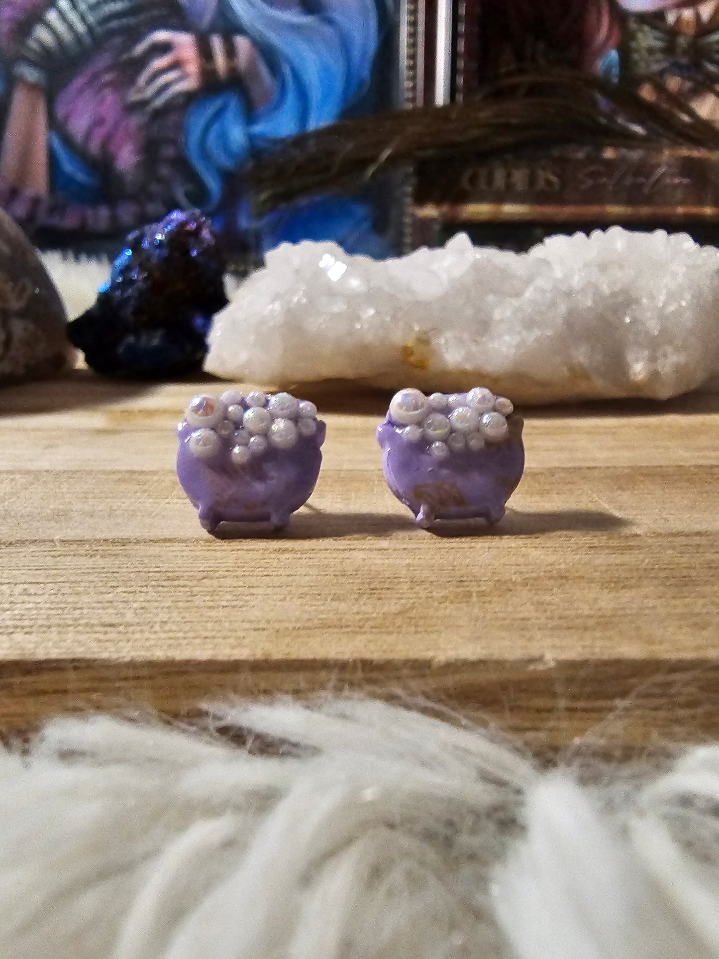 Bubbling Cauldron Stud Earrings