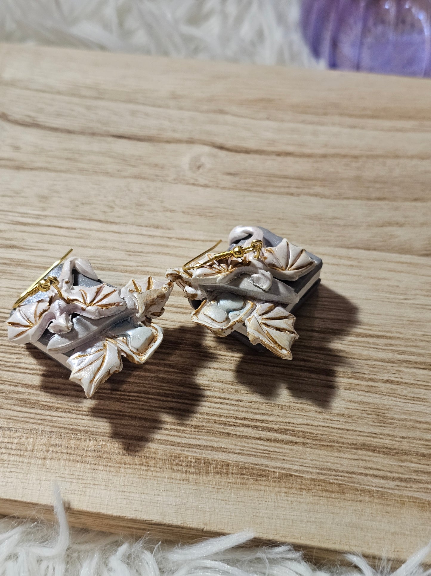 Book Dragon earrings