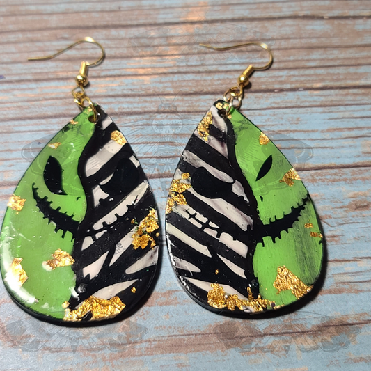 Ooggie Boogie Jack wood Earrings.