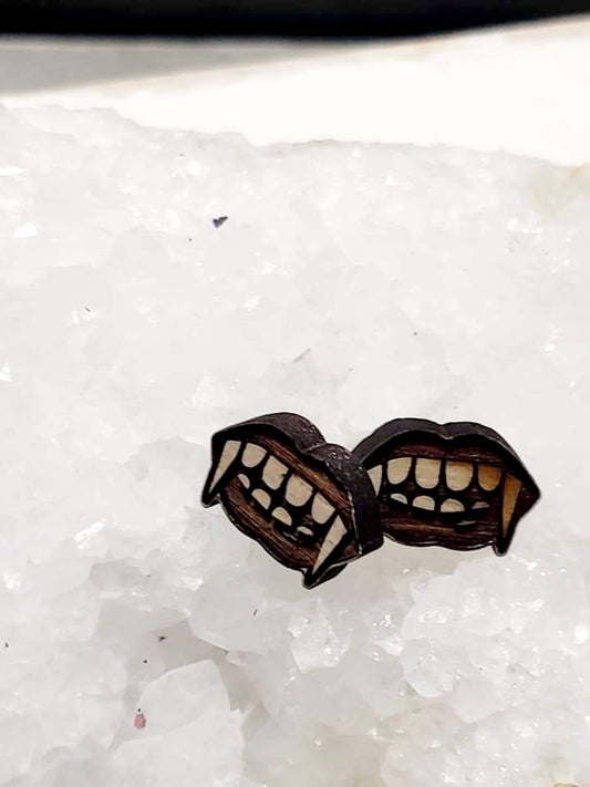 Vampire Lips Stud Earrings